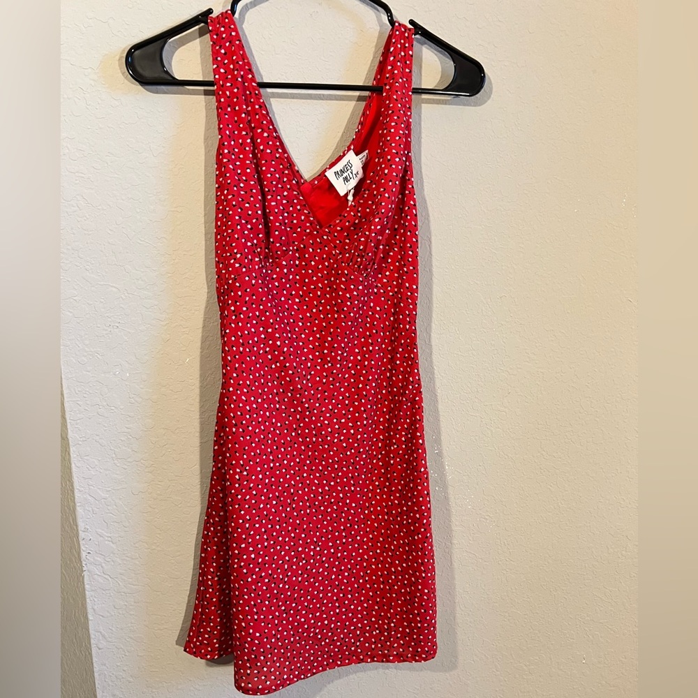Princess Polly Nellie Mini Dress Red Floral Size 0